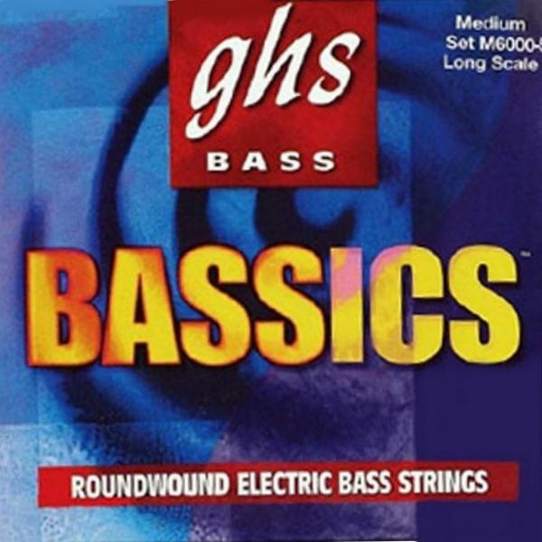 Encordoamento para Contrabaixo GHS M6000-5 Medium (Escala Longa) Série Bassics (contém 5 Cordas) - Ghs Strings