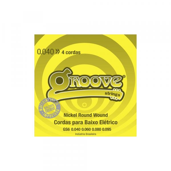 Encordoamento para Contrabaixo Groove GS6 4 Cordas 040 - Solez