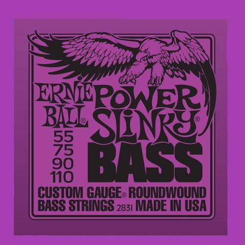 Encordoamento para Contrabaixo Power Slinky 2831 4 Cordas, .055/.110 - Ernie Ball