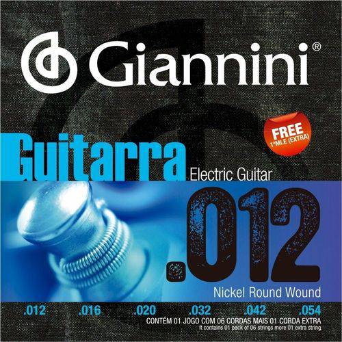 Encordoamento para Guitarra .012-.054 Giannini Geegst12