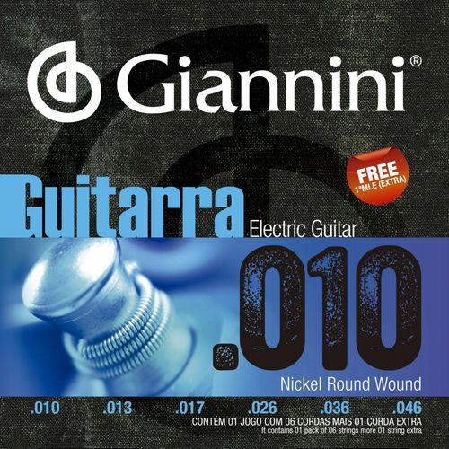 Encordoamento para Guitarra 010 Geegst.10 - Giannini