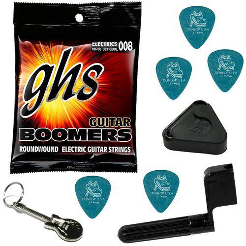 Encordoamento para Guitarra 08 038 GHS Boomers GBUL + Acessórios IZ1