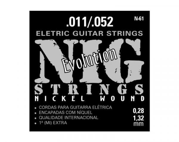 Encordoamento para Guitarra 6 Cordas Tradicional N61 011 052 NIG