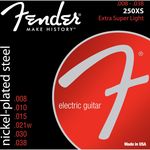 Encordoamento para Guitarra Aço 0.008 250xs Niquelado Fender