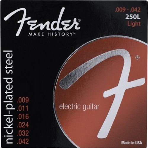 Encordoamento para Guitarra Aco 0.09 250L Niquelado Fender