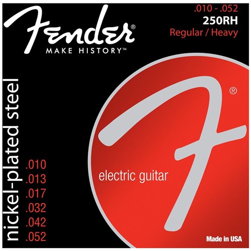 Encordoamento para Guitarra Aço 0.10 Niquelado 250Rh Fender
