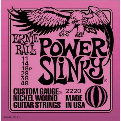 Encordoamento para Guitarra Aço 0.11 2220 Power Slinky Ernie Ball