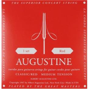 Encordoamento para Guitarra Augustine Classic / Red - Tensão Média