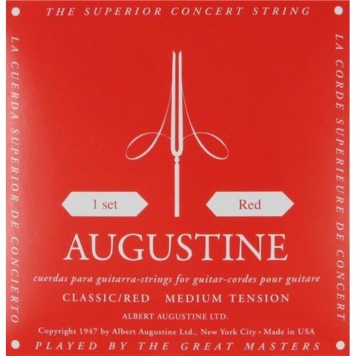 Encordoamento para Guitarra Augustine Classic / Red - Tensão Média