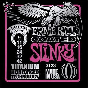 Encordoamento para Guitarra Coated Super Slinky 3123, .009/.042 - Ernie Ball