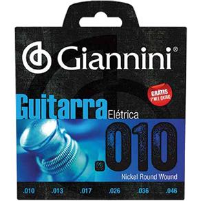 Encordoamento para Guitarra Elétrica Geegst 10 Giannini