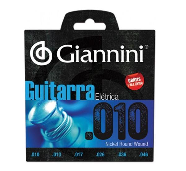Encordoamento para Guitarra Elétrica Giannini 0,10