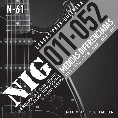 Encordoamento para Guitarra Elétrica N-61 - Nig