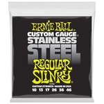 Encordoamento Para Guitarra Ernie Ball 010 Stainless Steel 2246