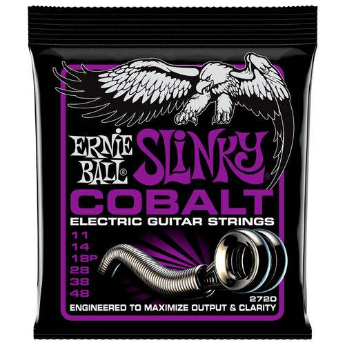 Encordoamento para Guitarra Ernie Ball Cobalt Slinky 011 - 48 2720 - Selo Royal Music