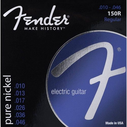 Encordoamento para Guitarra Fender 150r Aço 0.10 Niquelada