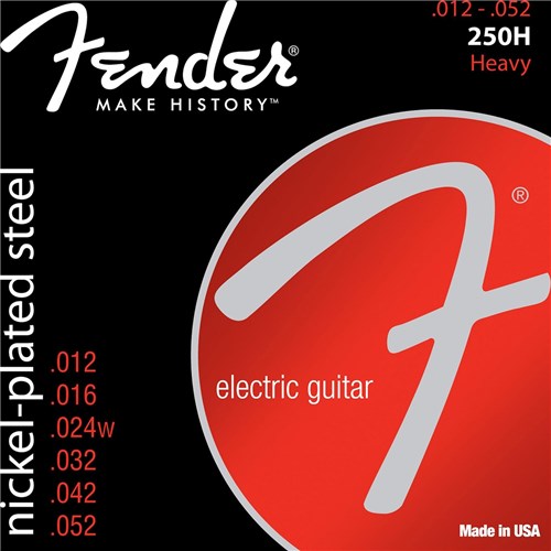 Encordoamento para Guitarra Fender 250h 0.12 Aço Niquelado