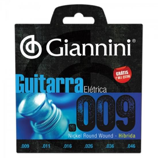 Encordoamento para Guitarra GEEGSTH9 Série Híbrida 0.09 GIAN - Giannini