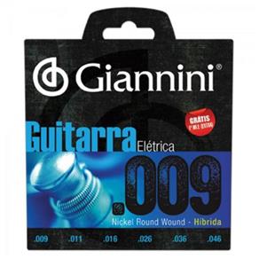 Encordoamento para Guitarra Geegsth9 Série Híbrida 0.09 Giannini