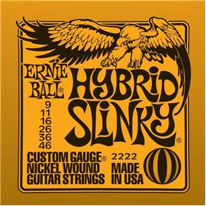 Encordoamento para Guitarra Hybrid Slinky 2222, .009/.046 - Ernie Ball