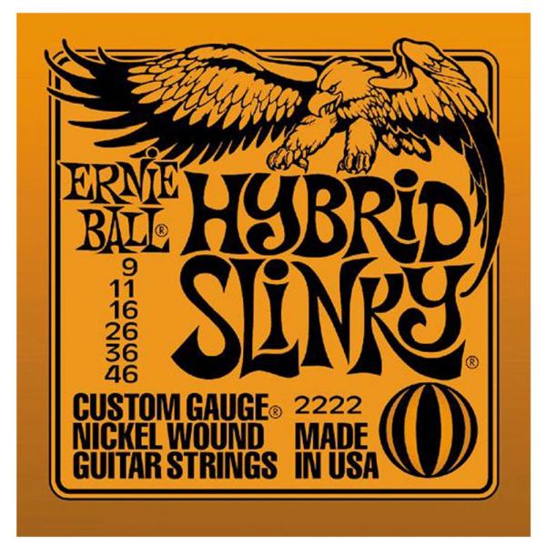 Encordoamento para Guitarra Hybrid Slinky 2222 Ernie Ball