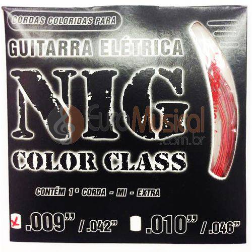 Encordoamento para Guitarra Nig Color Class N1631 Vermelho .009/042