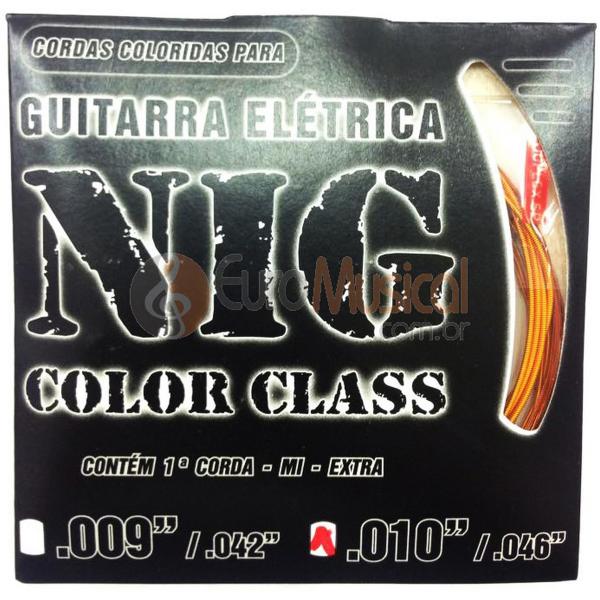 Encordoamento para Guitarra NIG Color Class N1642 Laranja .010/046
