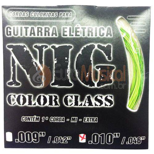 Encordoamento para Guitarra Nig Color Class N1644 Verde .010/046