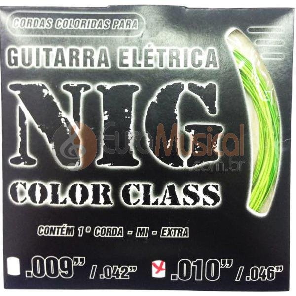 Encordoamento para Guitarra NIG Color Class N1644 Verde .010/046