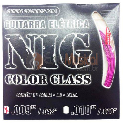 Encordoamento para Guitarra Nig Color Class N1635 Pink .009/042