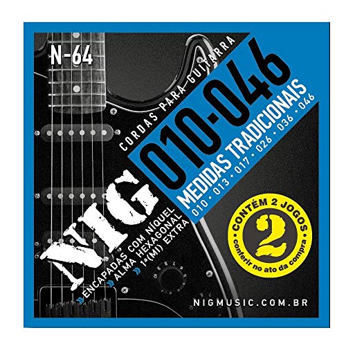 Encordoamento para Guitarra Nig N64 com Dois Jogos 0.10