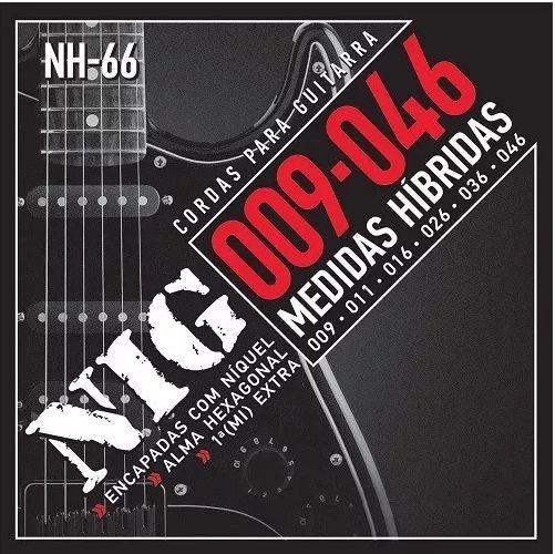 Encordoamento para Guitarra Nig Nh66 Hibrida 09 Extra