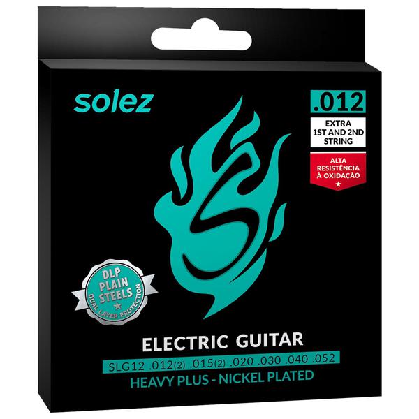 Encordoamento para Guitarra Solez 012 SLG12 com 2 Cordas Extras