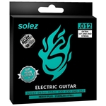 Encordoamento Para Guitarra Solez 012 Stainless Steel SLG12-GA Com 2 Cordas Extras
