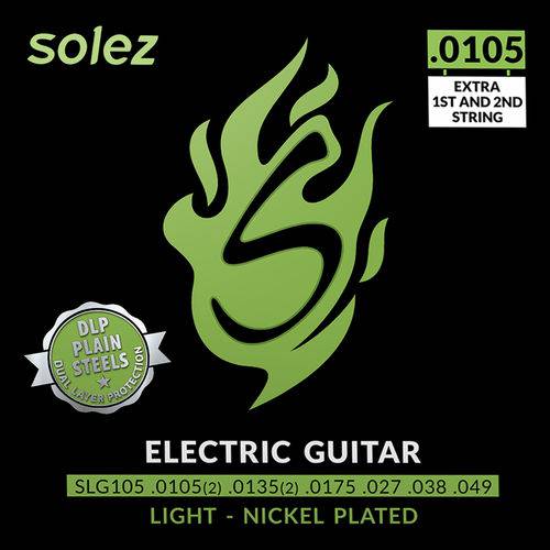 Encordoamento para Guitarra Solez 0105 SLG105 +2 Cordas Extras