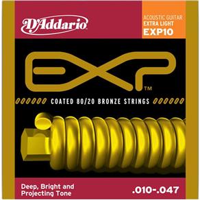 Encordoamento para Violão 010 Coated Bronze EXP-10 - D`Addario
