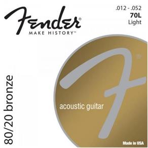 Encordoamento para Violao Aco 0.012 70L Bronze Fender