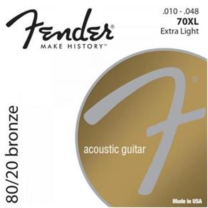 Encordoamento para Violao Aco 0.010 70Xl Bronze Fender