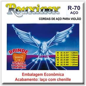 Encordoamento para Violão Aço 011 com Chenilha Rouxinol R-70