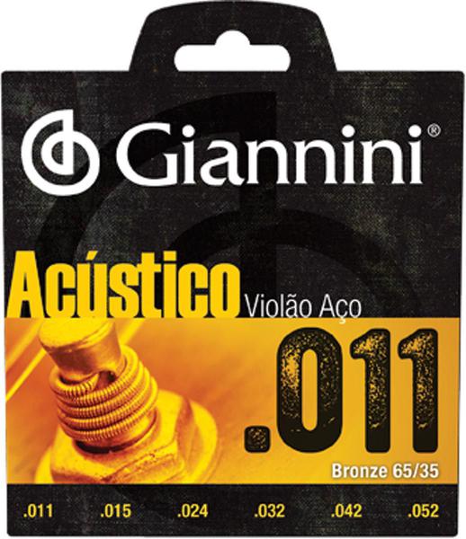 Encordoamento para Violao Aço Acustico .011 Bronze - Gespw - Giannini