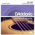 Encordoamento para Violão Aço D'Addario EJ26 (.011-.052) Phosphor Bronze