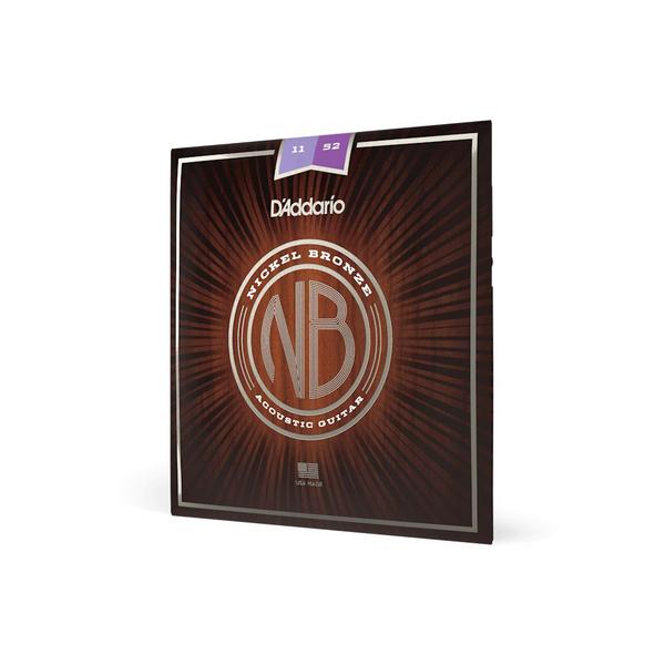 Encordoamento para Violão Aço D'addario Nickel Bronze 011 NB1152 Custom Light - Daddario