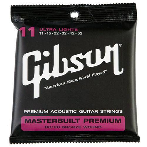 Encordoamento para Violão Aço Gibson Masterbuilt 011 BRS11