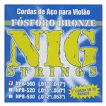Encordoamento para Violão Aço NIG NPB-560 Fósforo Bronze (.010-.047)
