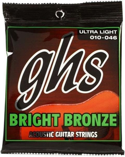 Encordoamento para Violão de Aço GHS BB10U Ultralight Série Bright Bronze - Ghs Strings