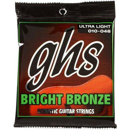 Encordoamento para Violão de Aço GHS BB10U Ultralight Série Bright Bronze