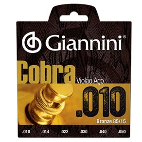 Encordoamento para Violão Geefle Série Cobra Aço 0.10 Giannini