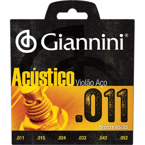 Encordoamento para Violão GESPW Série Acústico Aço 0.11 - Giannini - Giannini