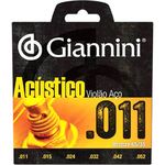 Encordoamento para Violão Gespw Série Acústico Aço 0.11 - Giannini