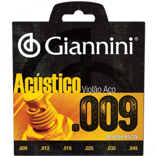 Encordoamento para Violão GESWAL Acústico Aço 0.09 - Giannini - Giannini